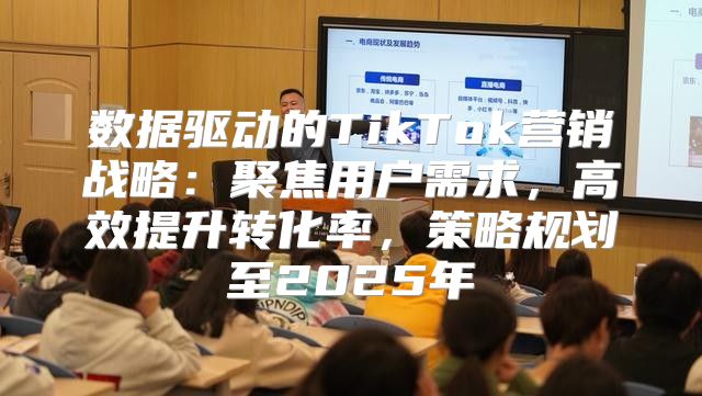 数据驱动的TikTok营销战略：聚焦用户需求，高效提升转化率，策略规划至2025年