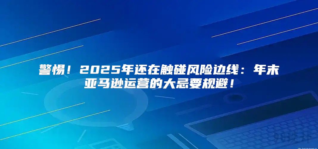 警惕！2025年还在触碰风险边线：年末亚马逊运营的大忌要规避！