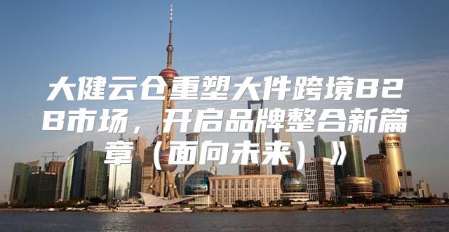 大健云仓重塑大件跨境B2B市场，开启品牌整合新篇章面向未来》
