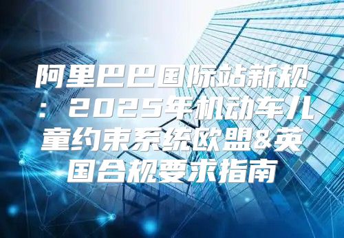 阿里巴巴国际站新规：2025年机动车儿童约束系统欧盟&英国合规要求指南