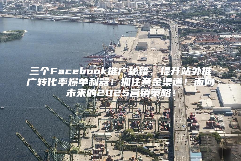 三个Facebook推广秘籍，提升站外推广转化率爆单利器！抓住黄金渠道！面向未来的2025营销策略！