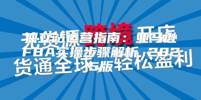 独立站运营指南：亚马逊FBA实操步骤解析 2025版