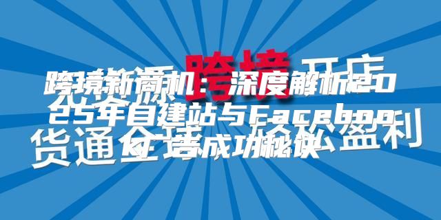 跨境新商机：深度解析2025年自建站与Facebook广告成功秘诀