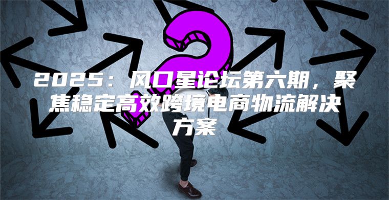 2025风口星论坛第六期，聚焦稳定高效跨境电商物流解决方案