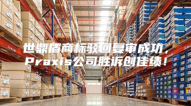 世鼎盾商标驳回复审成功，Praxis公司胜诉创佳绩！