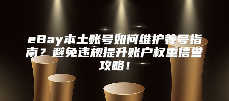 eBay本土账号如何维护养号指南？避免违规提升账户权重信誉攻略！