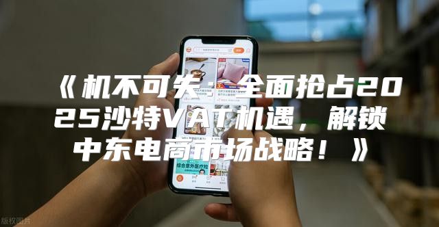 机不可失：全面抢占2025沙特VAT机遇，解锁中东电商市场战略！