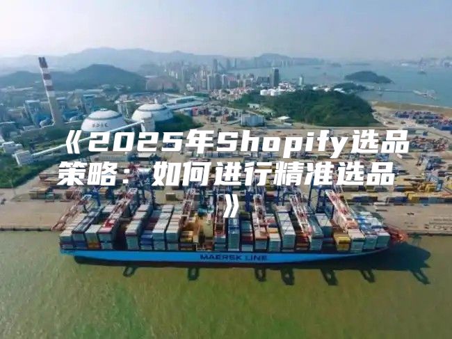 2025年Shopify选品策略：如何进行精准选品