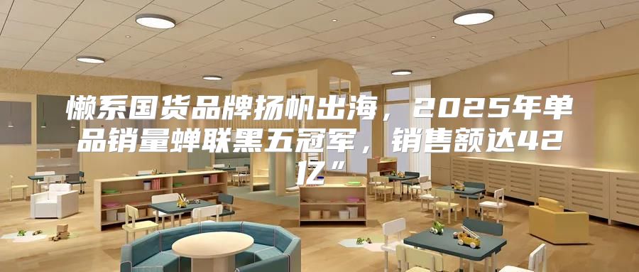 懒系国货品牌扬帆出海，2025年单品销量蝉联黑五冠军，销售额达42亿”