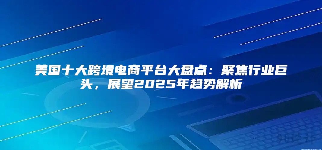 美国十大跨境电商平台大盘点：聚焦行业巨头，展望2025年趋势解析