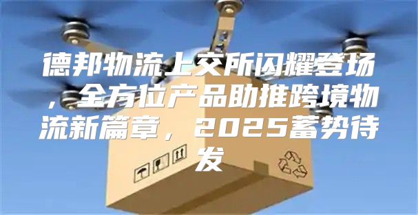 德邦物流上交所闪耀登场，全方位产品助推跨境物流新篇章，2025蓄势待发