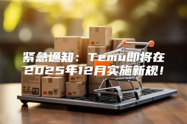 紧急通知：Temu即将在2025年12月实施新规！