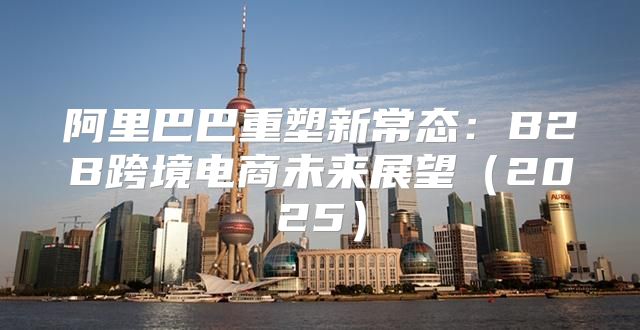 阿里巴巴重塑新常态：B2B跨境电商未来展望2025