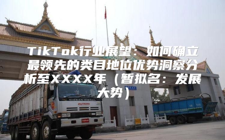 TikTok行业展望：如何确立最领先的类目地位优势洞察分析至XXXX年暂拟名：发展大势