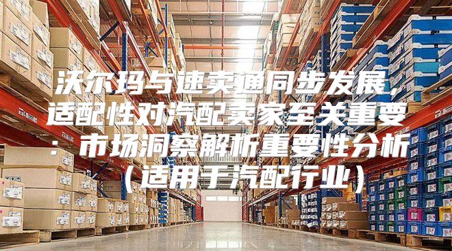 沃尔玛与速卖通同步发展，适配性对汽配卖家至关重要：市场洞察解析重要性分析适用于汽配行业