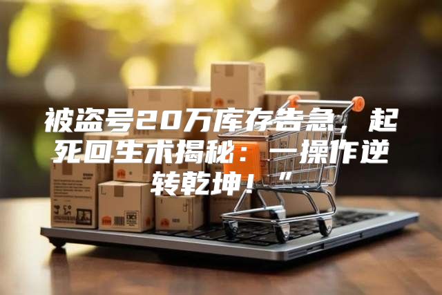 被盗号20万库存告急，起死回生术揭秘：一操作逆转乾坤！”
