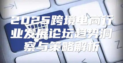 2025跨境电商行业发展论坛趋势洞察与策略解析