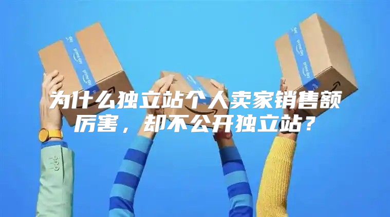 为什么独立站个人卖家销售额厉害，却不公开独立站？