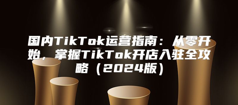 国内TikTok运营指南：从零开始，掌握TikTok开店入驻全攻略2025版