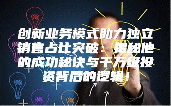 创新业务模式助力独立销售占比突破：揭秘他的成功秘诀与千万级投资背后的逻辑！