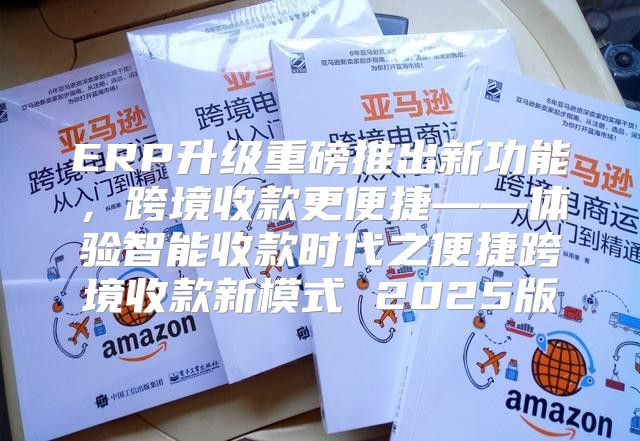 ERP升级重磅推出新功能，跨境收款更便捷——体验智能收款时代之便捷跨境收款新模式 2025版