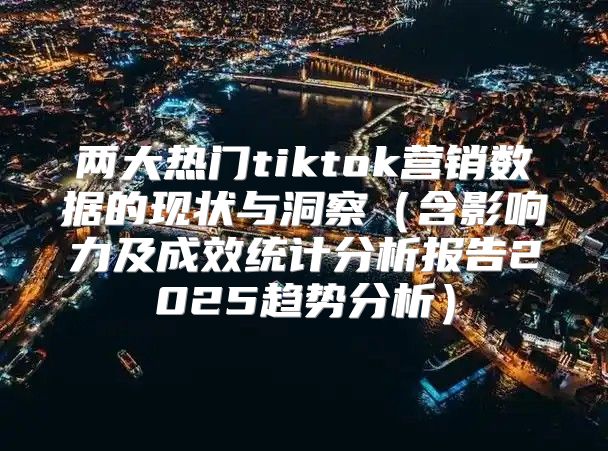 两大热门tiktok营销数据的现状与洞察含影响力及成效统计分析报告2025趋势分析