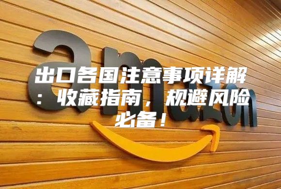 出口各国注意事项详解：收藏指南，规避风险必备！