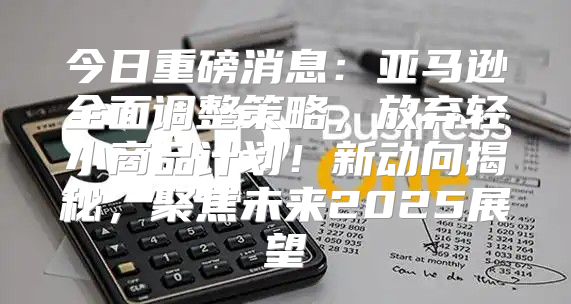 今日重磅消息：亚马逊全面调整策略，放弃轻小商品计划！新动向揭秘，聚焦未来2025展望
