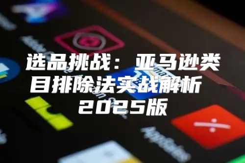 选品挑战：亚马逊类目排除法实战解析 2025版