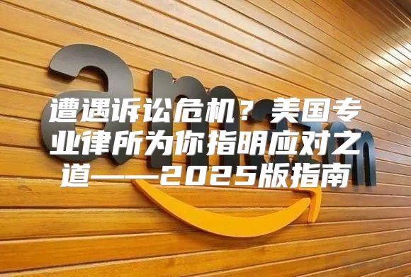 遭遇诉讼危机？美国专业律所为你指明应对之道——2025版指南