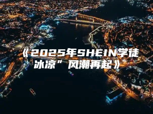 2025年SHEIN学徒冰凉”风潮再起