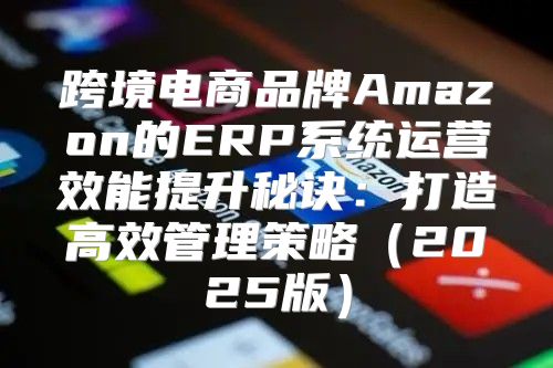 跨境电商品牌Amazon的ERP系统运营效能提升秘诀：打造高效管理策略2025版