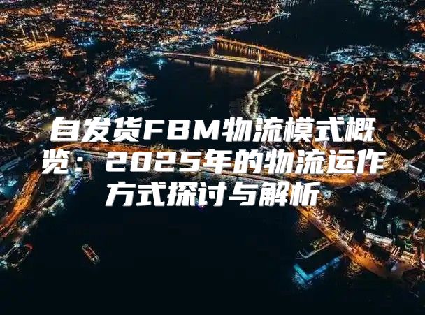 自发货FBM物流模式概览：2025年的物流运作方式探讨与解析