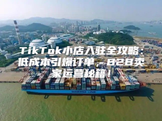 TikTok小店入驻全攻略：低成本引爆订单，B2B卖家运营秘籍！