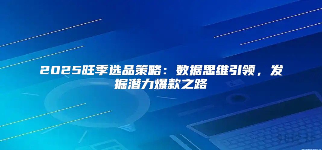 2025旺季选品策略：数据思维引领，发掘潜力爆款之路