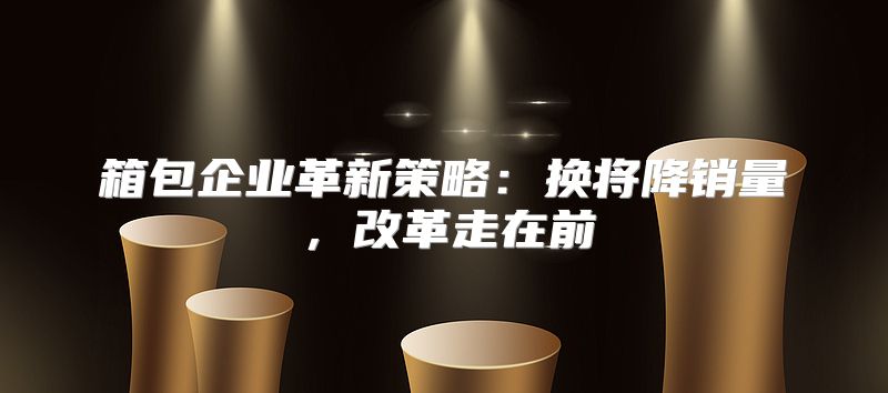 箱包企业革新策略：换将降销量，改革走在前