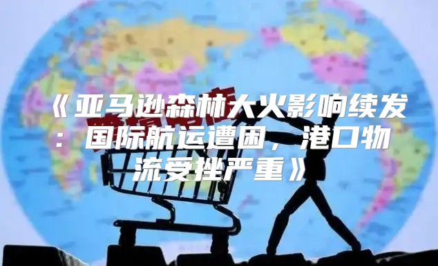 亚马逊森林大火影响续发：国际航运遭困，港口物流受挫严重