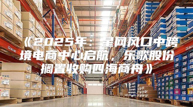 2025年：星网风口中跨境电商中心启航，乐歌股份搁置收购四海商舟