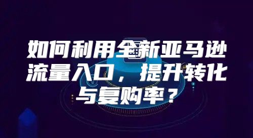 如何利用全新亚马逊流量入口，提升转化与复购率？