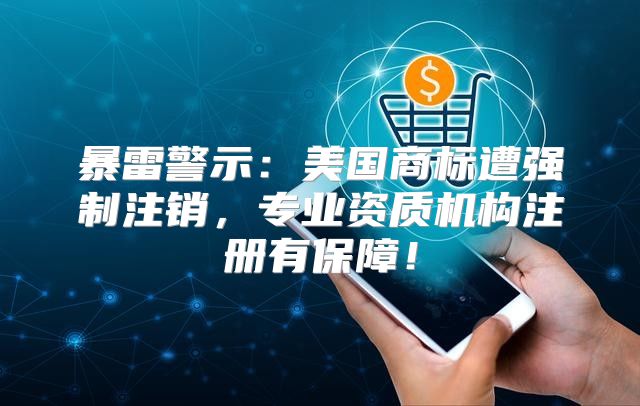 暴雷警示：美国商标遭强制注销，专业资质机构注册有保障！