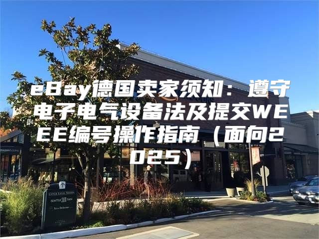 eBay德国卖家须知：遵守电子电气设备法及提交WEEE编号操作指南面向2025