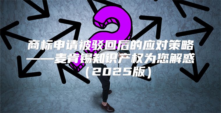 商标申请被驳回后的应对策略——麦肯锡知识产权为您解惑2025版