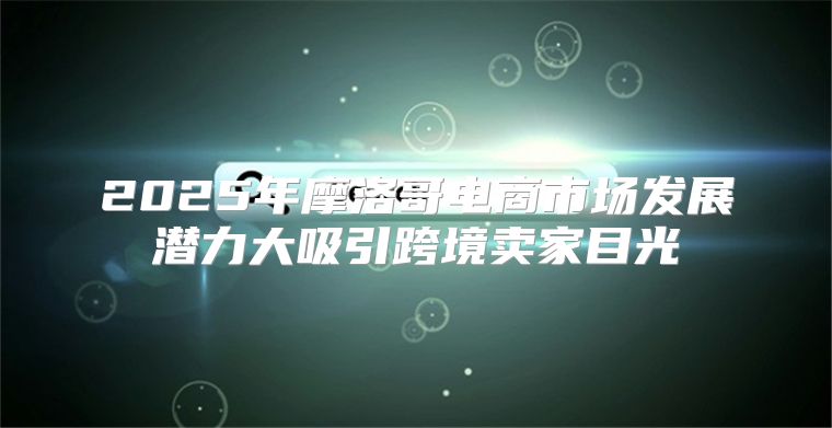 2025年摩洛哥电商市场发展潜力大吸引跨境卖家目光