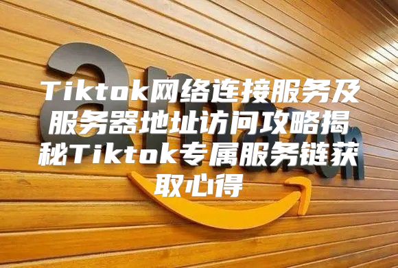 Tiktok网络连接服务及服务器地址访问攻略揭秘Tiktok专属服务链获取心得
