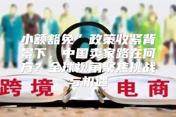 小额豁免”政策收紧背景下，中国卖家路在何方？全球视角聚焦挑战与机遇