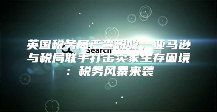 英国税务局严查税收，亚马逊与税局联手打击卖家生存困境：税务风暴来袭