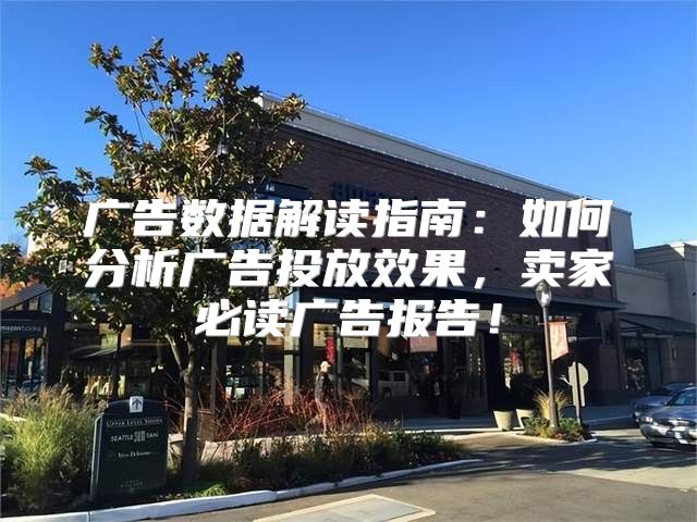 广告数据解读指南：如何分析广告投放效果，卖家必读广告报告！