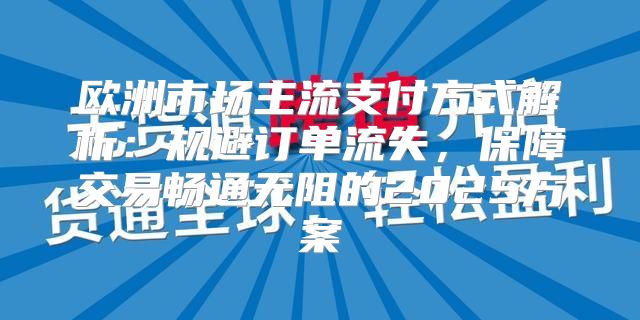 欧洲市场主流支付方式解析：规避订单流失，保障交易畅通无阻的2025方案