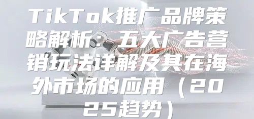 TikTok推广品牌策略解析：五大广告营销玩法详解及其在海外市场的应用2025趋势
