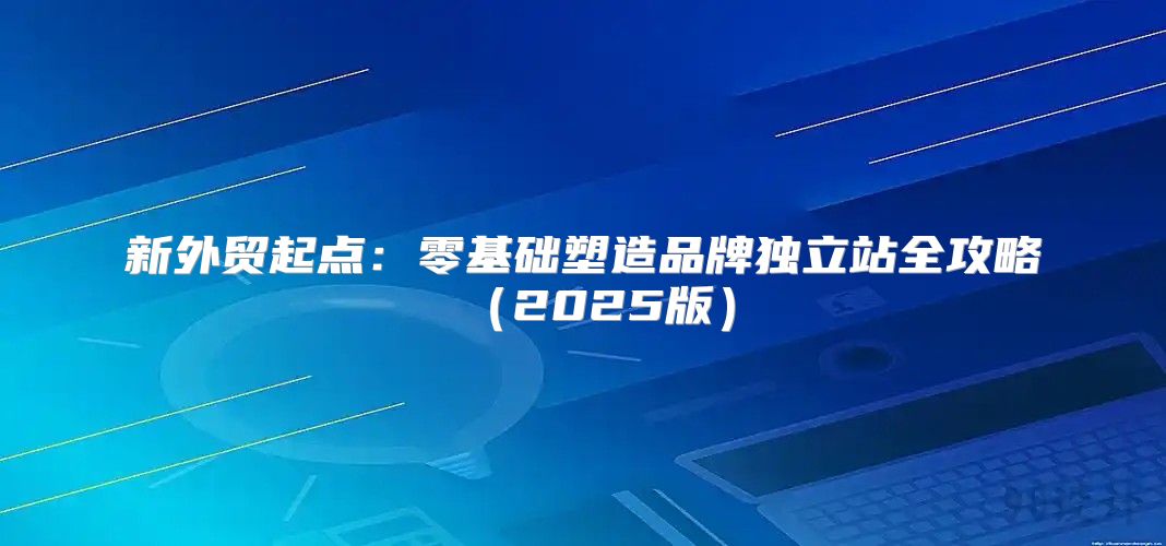 新外贸起点：零基础塑造品牌独立站全攻略2025版